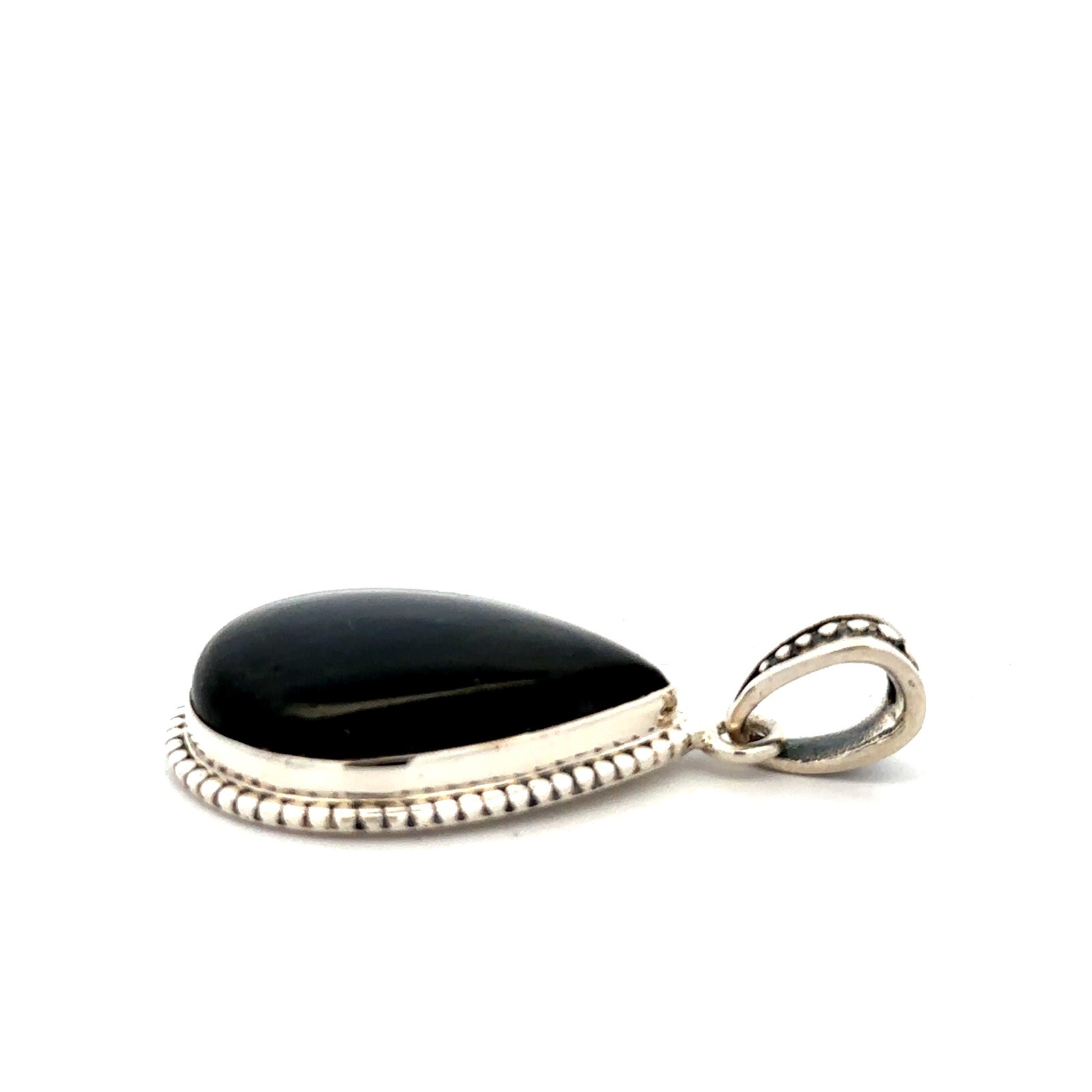 Sterling Silver Labradorite Pendant (3/4 x 1 1/2 Inch)
