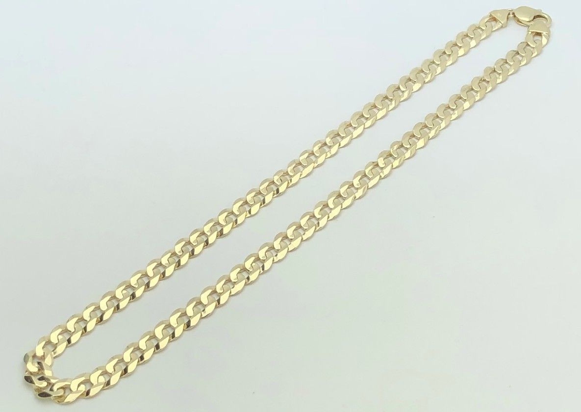 10k Yellow Gold Solid Cuban Curb Link Chain Necklace 30″ 9mm 56.7 grams