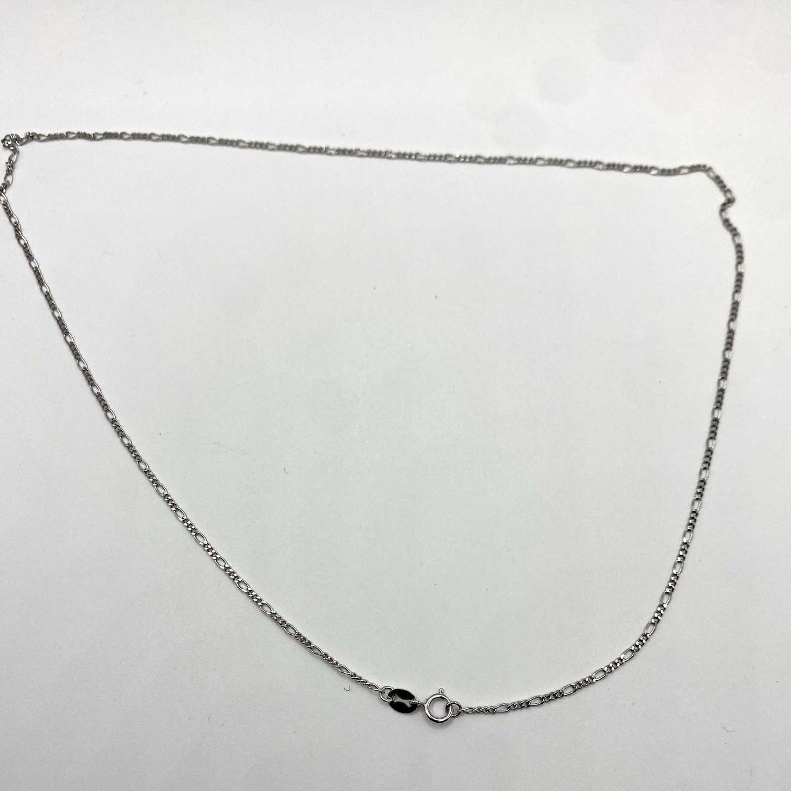 925 Sterling Silver Figaro Chain Necklace 18” 1.6mm Gold Vermeil Option