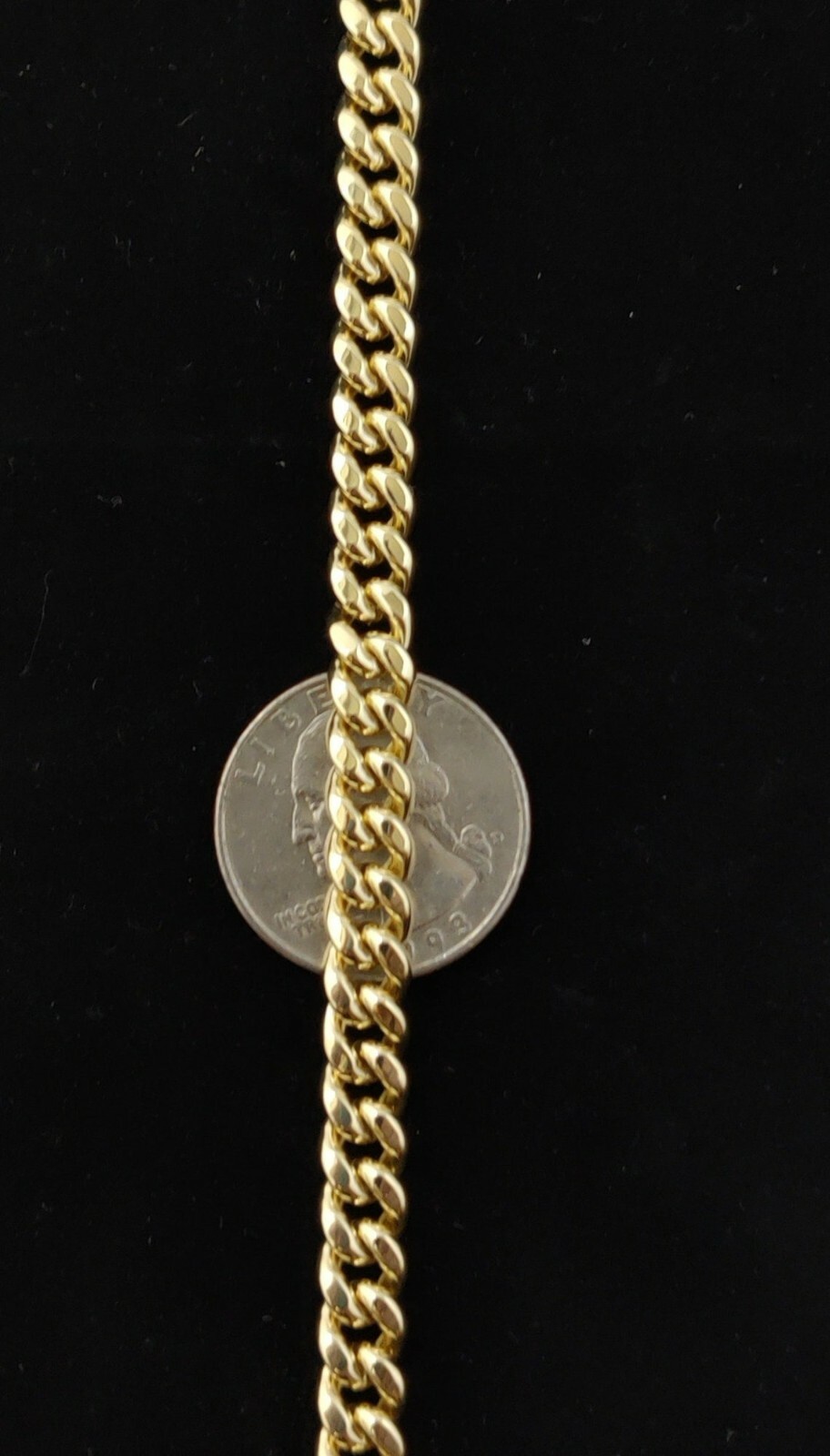10k Real Gold Miami Cuban Link Chain Necklace 6.7mm 22 Inches Real 10K Yellow