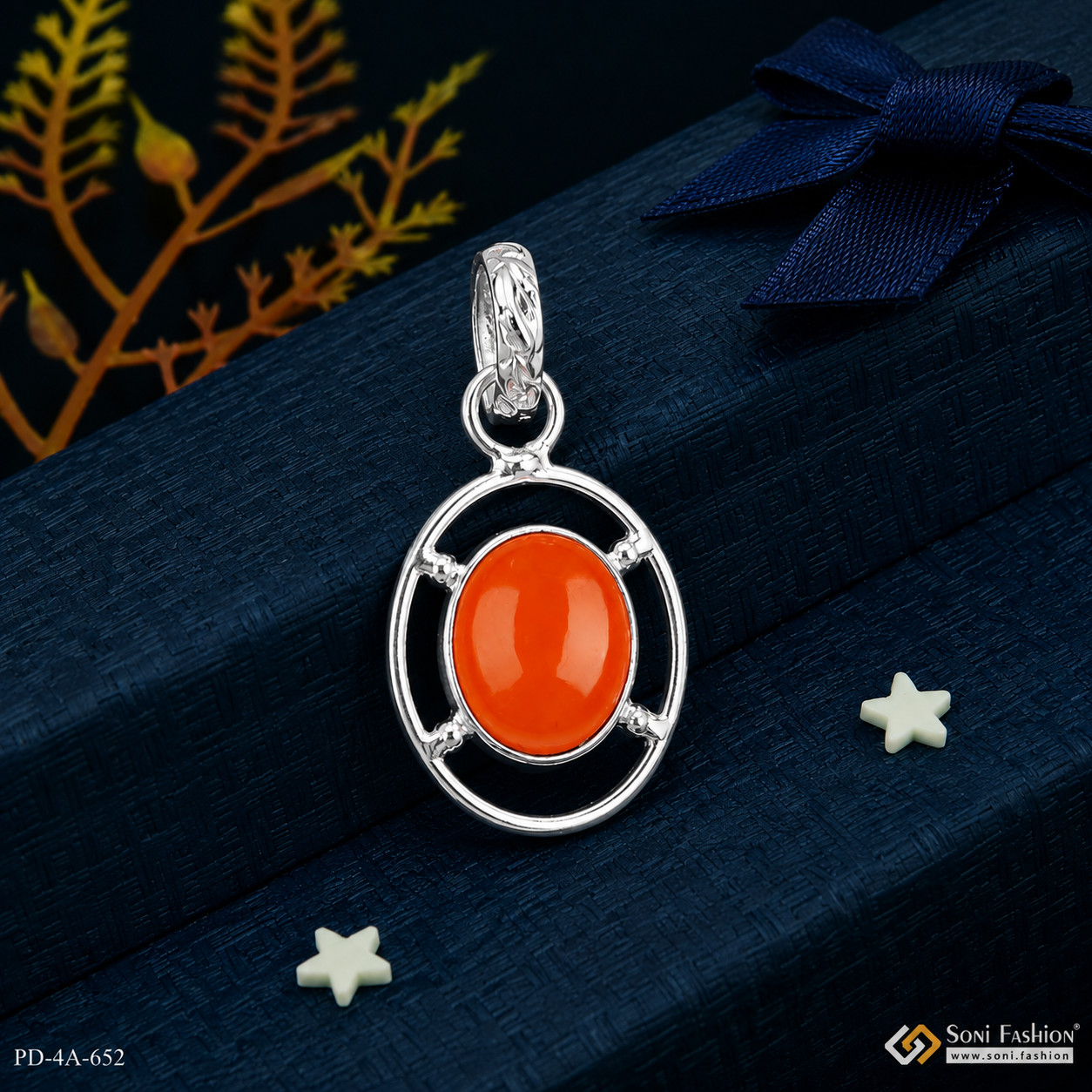 Carnelian Gemstone 925 Sterling Silver Chain Pendent1.30″ Gift For Wife