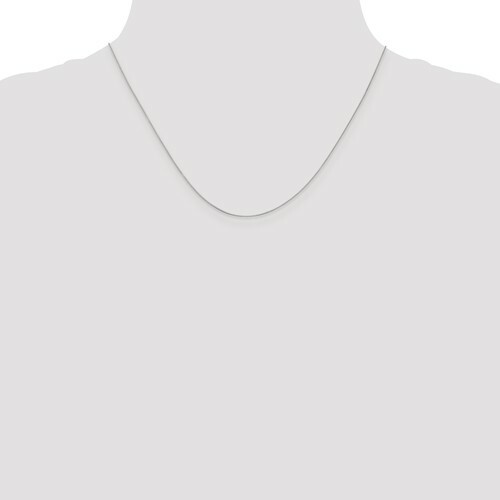 10K WHITE GOLD 18″ THIN BOX LINK NECKLACE PENDANT CHAIN 0.5 mm