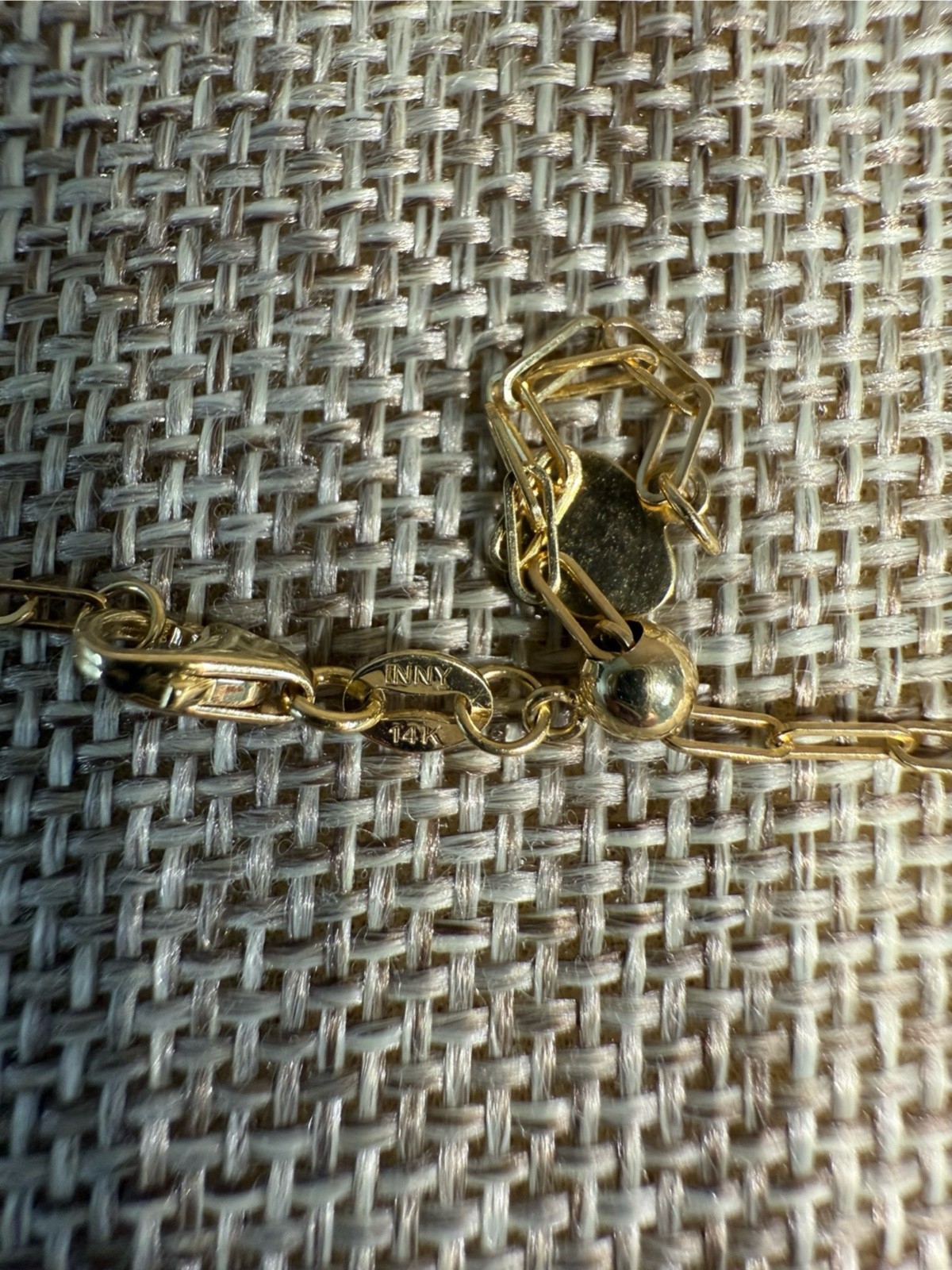 14K Real Yellow Gold 1.5mm Paper Clip Adjustable Chain from 16″ to 22″