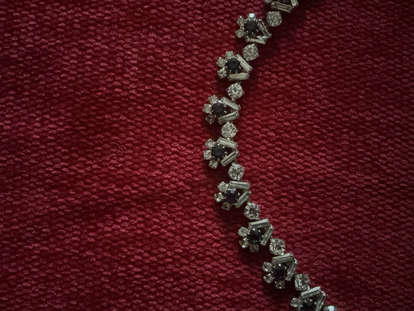 Silver Tone Tennis Necklace with Clear Prong Set Stones, 17 Inch