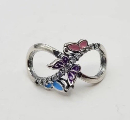 925 Sterling Silver Butterfly Infinity Charm Pendant For Bracelet /Necklace