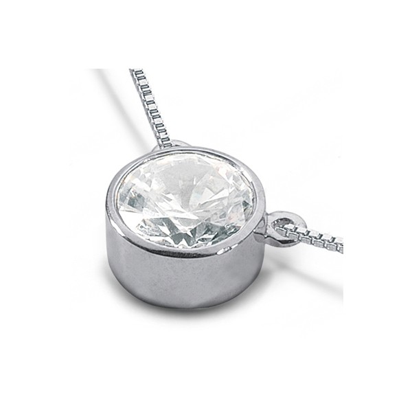 0.42ct I/SI1 Round Cut Earth Mined Certified Diamond Platinum Solitaire Pendant