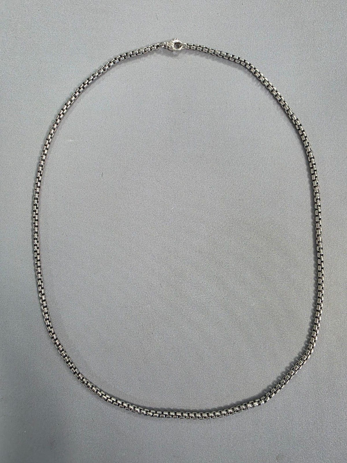 DAVID YURMAN 26 INCH 3.6MM ROUND BOX CHAIN NECKLACE .925 STERLING SILVER