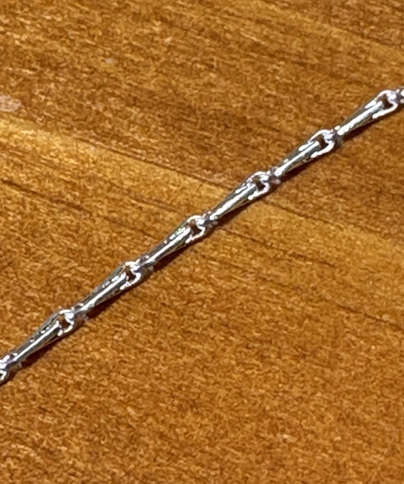 925 Sterling Silver Natural Amethyst Necklace Oval Pendant 18″ Bar Link