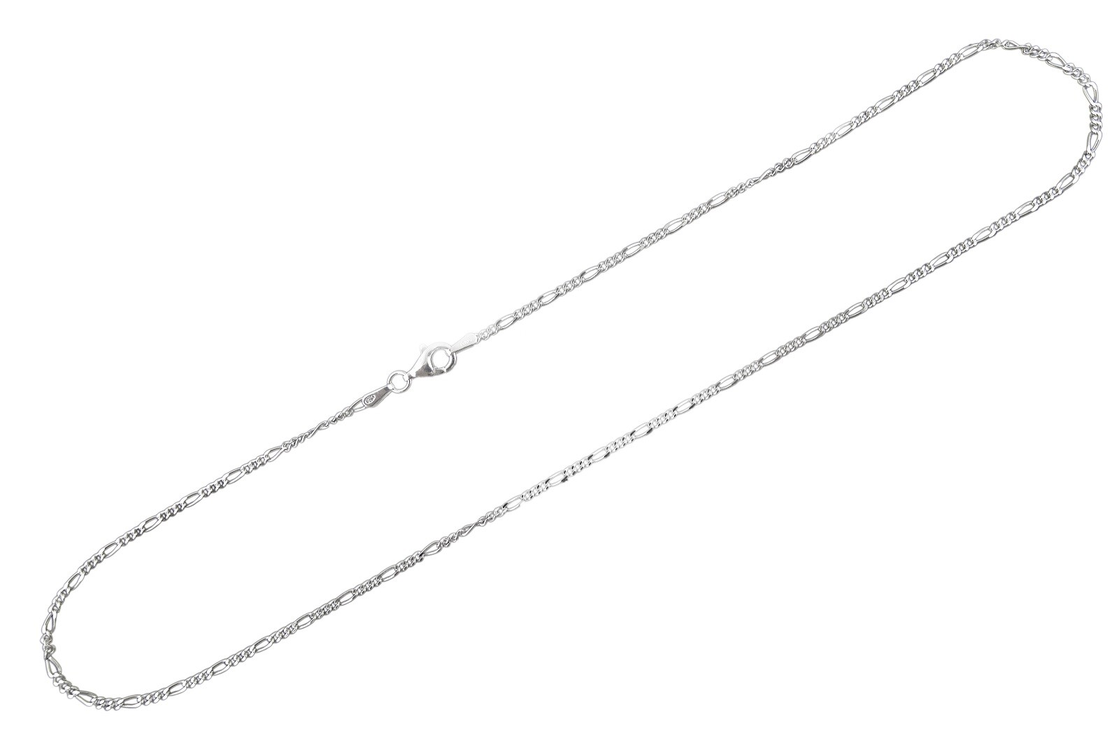 2mm Figaro Chain Necklace – 925 Sterling Silver – Italian 16″ 18″ 20″ 24″ 30″