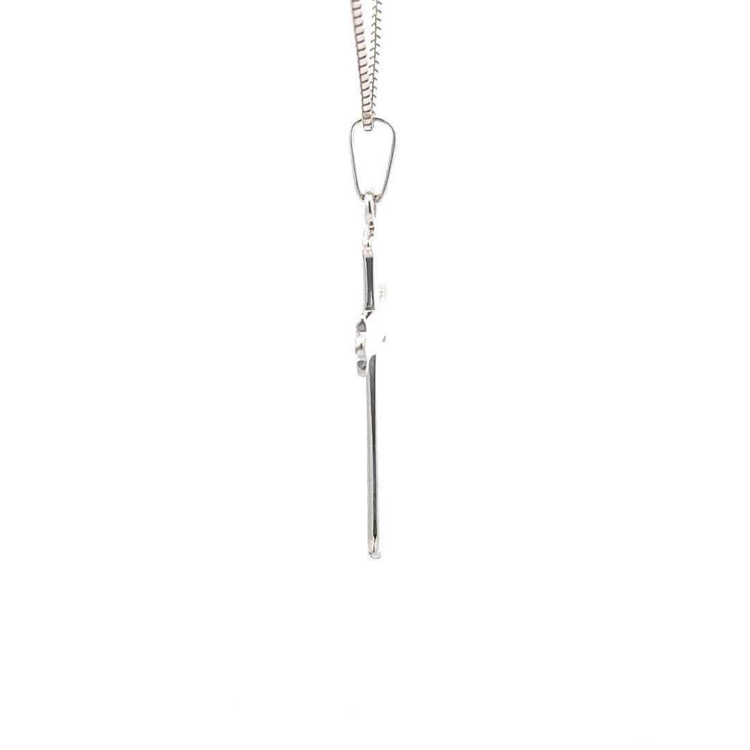 Sterling Silver Cross Pendant (3/4 x 1 1/2 Inch)