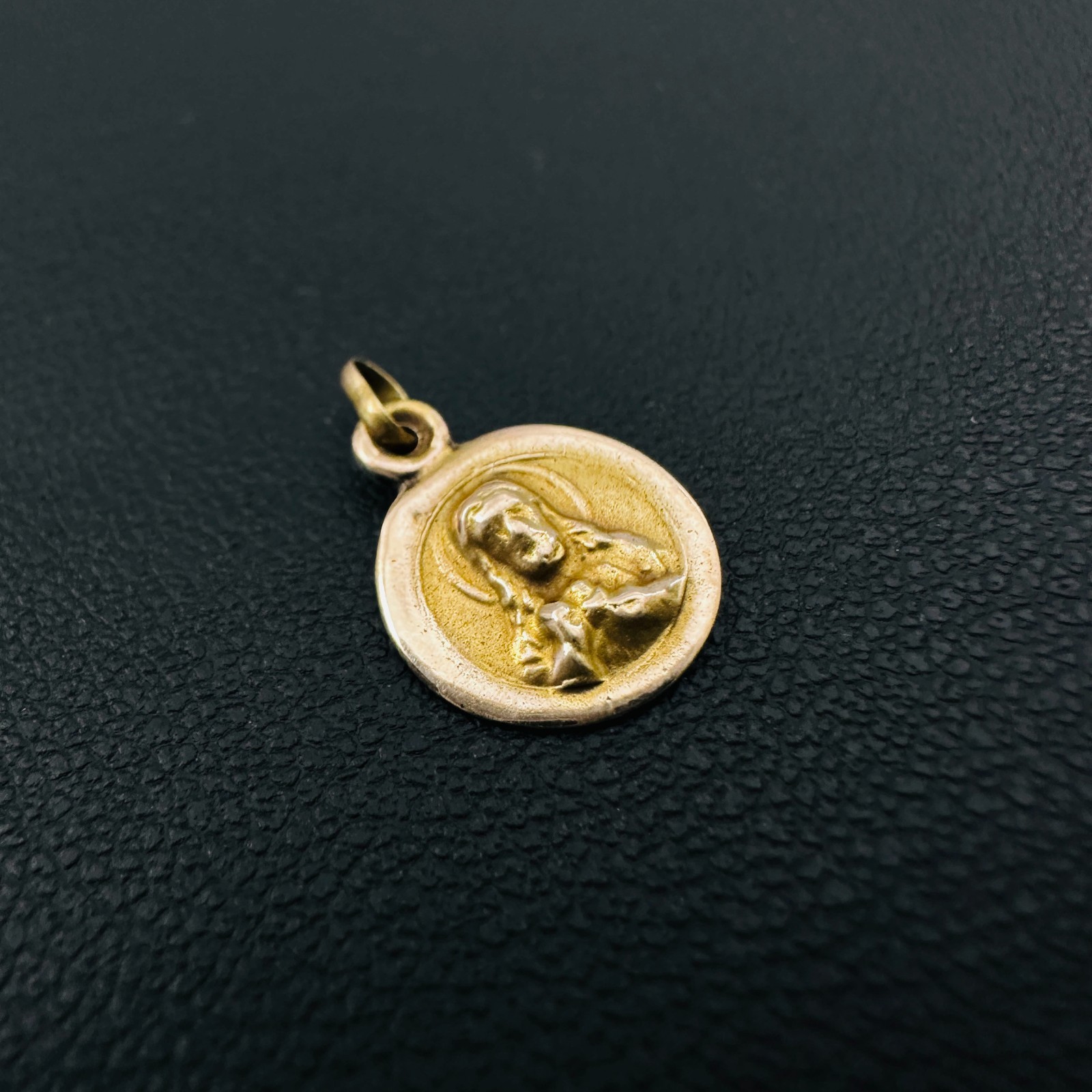 Vintage 14K Gold-Filled Virgin Mary / Sacred Heart of Jesus Medallion Pendant