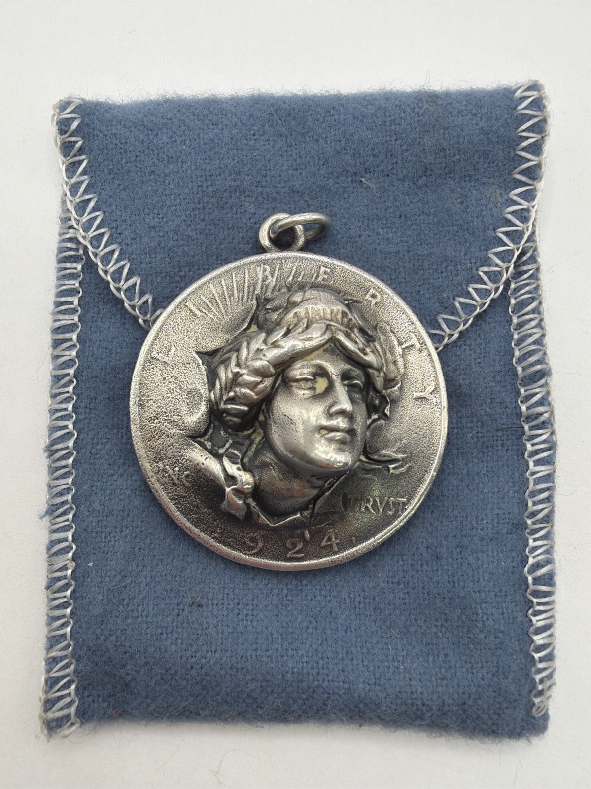 Retired James Avery Sterling Silver Lady Liberty Pop Out Peace $ Pendant 23.5g