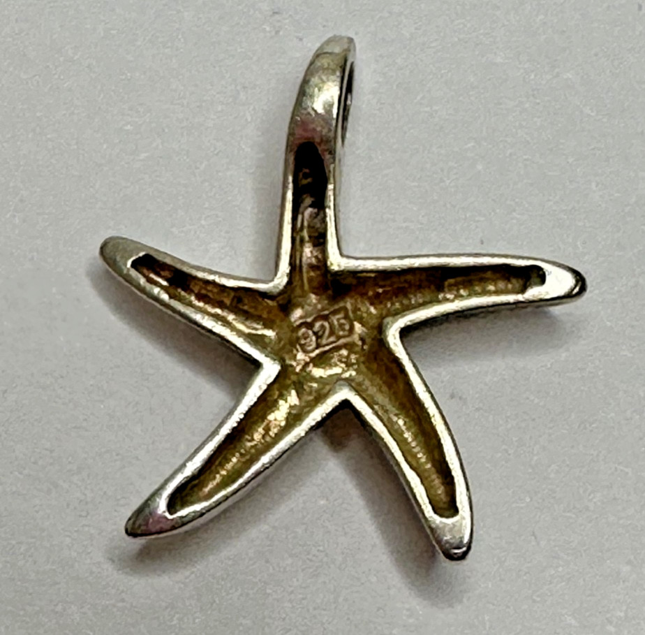 Sterling Silver Starfish Charm 925 Pendant Sea Life Beach nautical