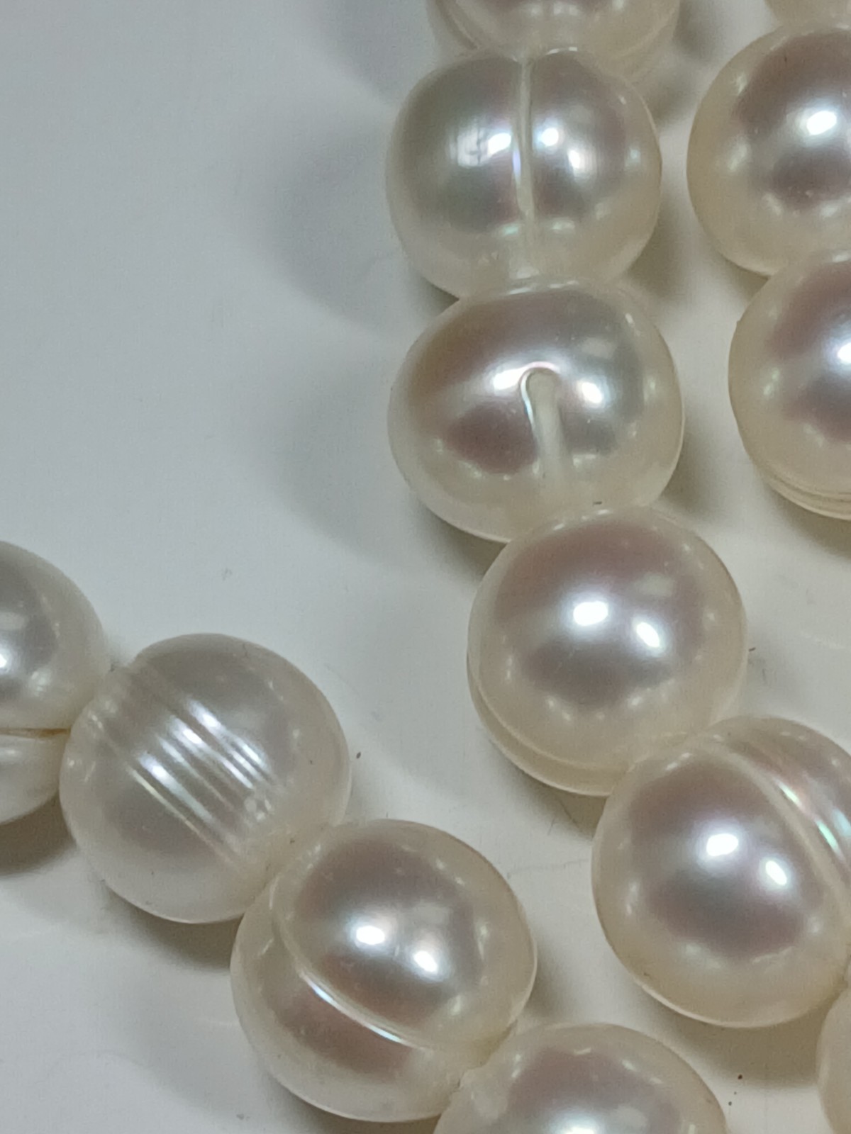 New With Tag Honora Large 9mm White Freshwater Pearl 62 Inch Necklace