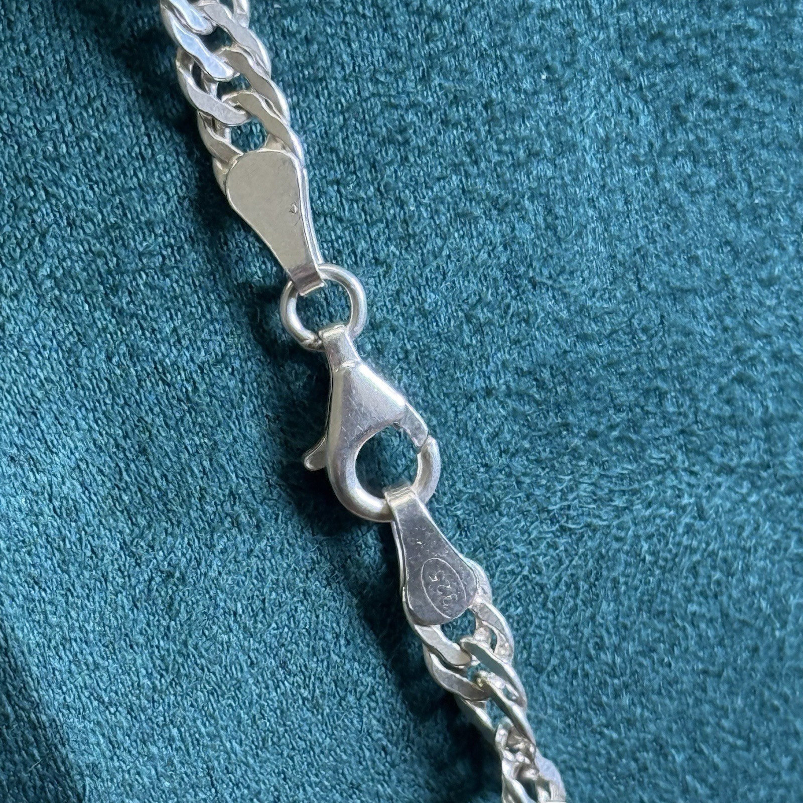 Italian 925 Sterling Silver Singapore Link Chain Necklace 23.5” 4mm
