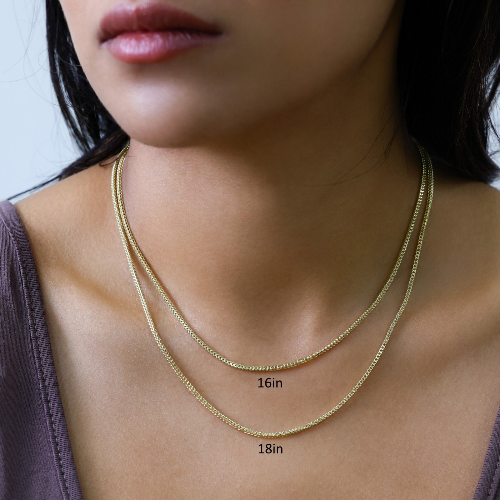 10K Yellow Gold 2mm Franco Box Wheat Foxtail Chain Necklace Mens Womens 16″- 30″