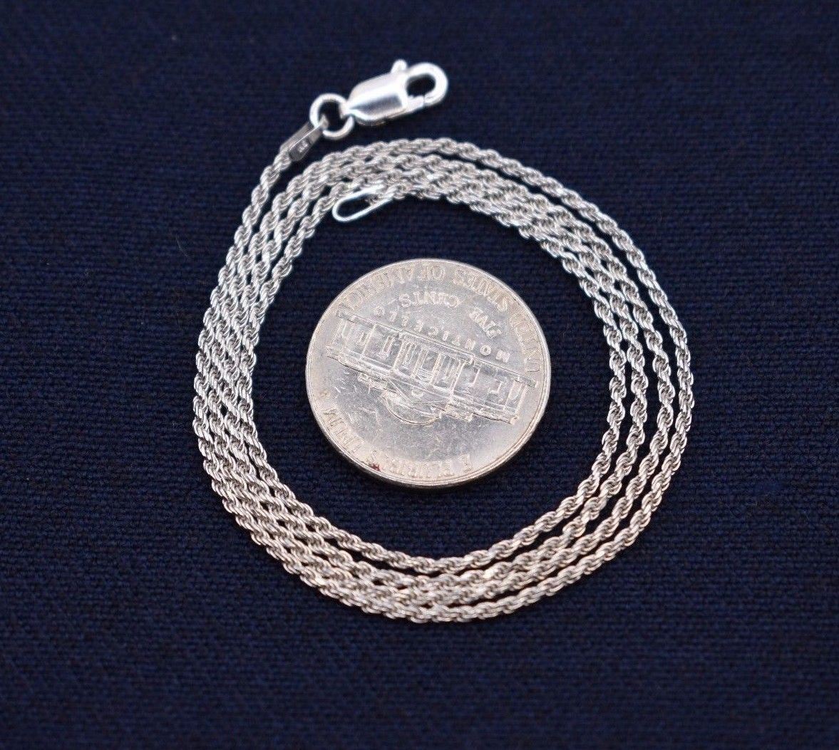 Tarnish-Free Diamond Cut Rope Chain Necklace Real 925 Sterling Silver ALL SIZES