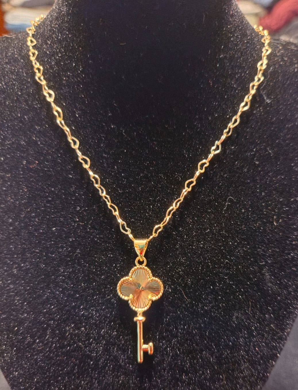 14k Yellow Gold Filled Chain Necklace with Last Key Pendant