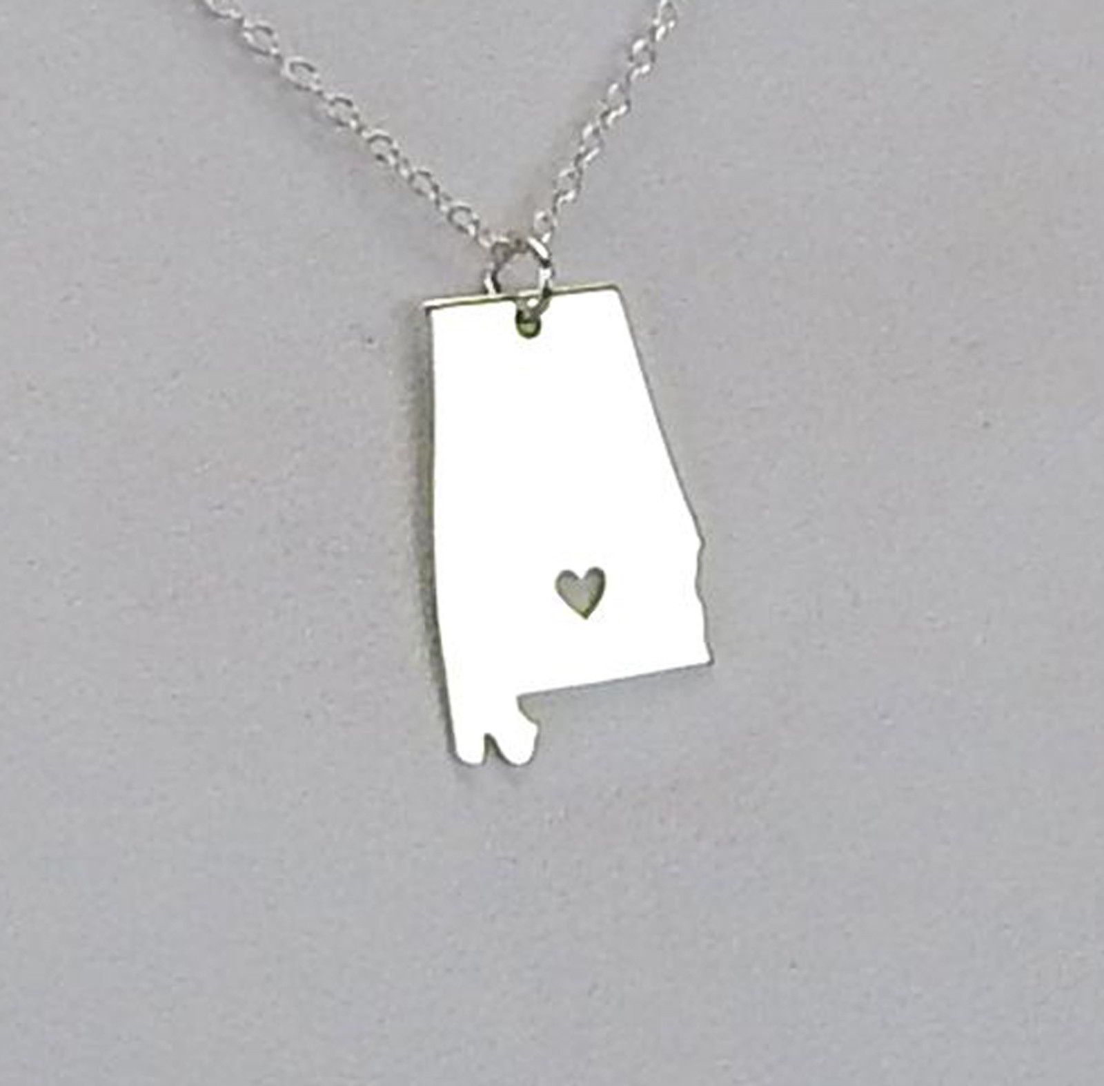 Alabama Necklace – Sterling Silver Jewelry – Gold – Rose Gold – Engrave