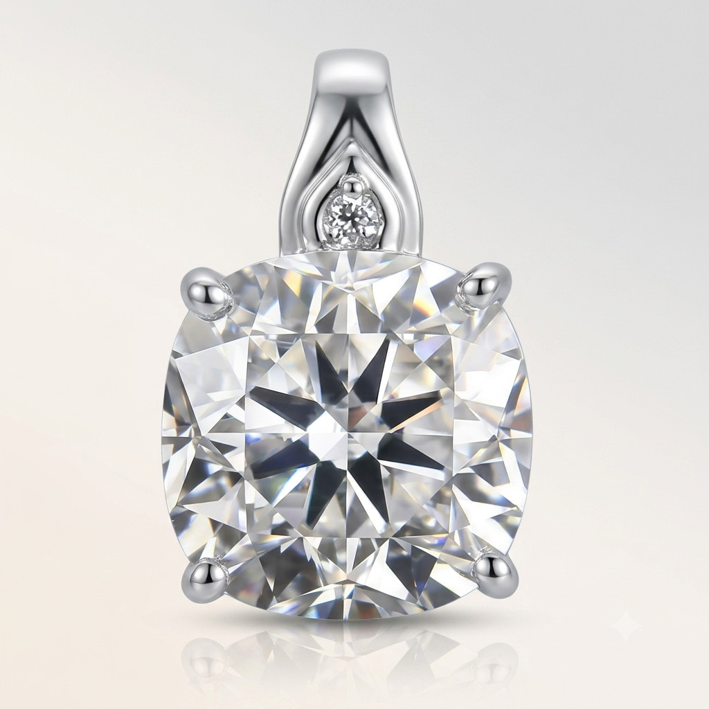 Amazing 4.59 Ct VVS1 Certified Diamond Solitaire necklace-FREE Diamond Studs