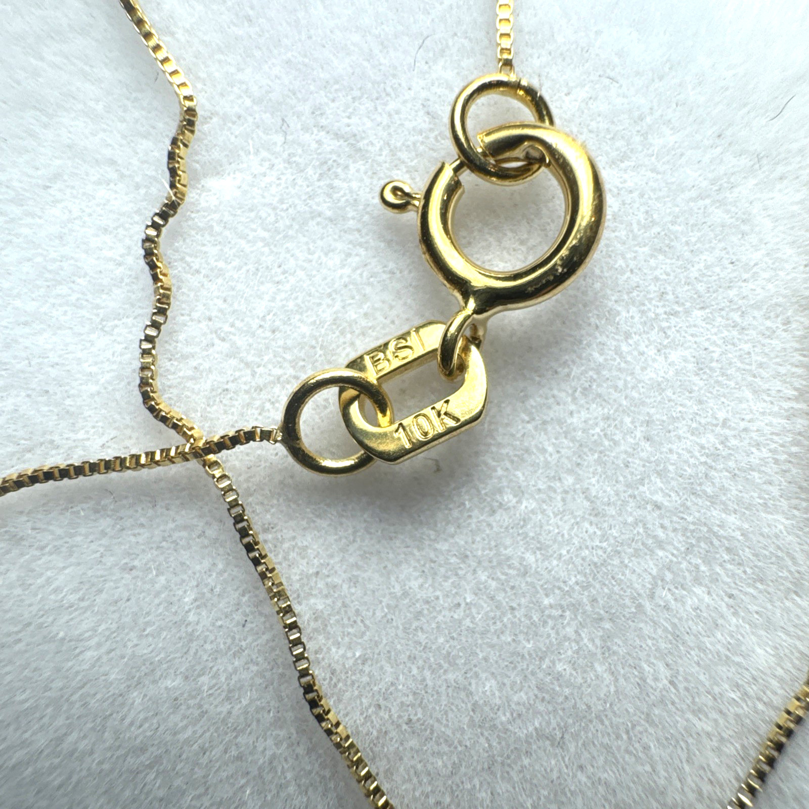 10K Real Yellow Gold Box Chain Necklace 0.45mm 16 18 20 Inch Made in Italy New