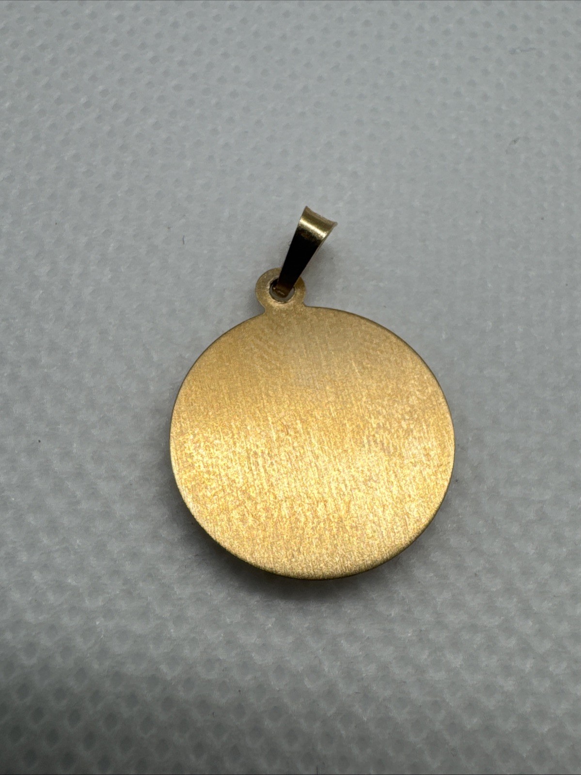 14k 585 Yellow Gold Hollow Buddha Charm Pendant Buddhism Round 16.7mm 1.22g