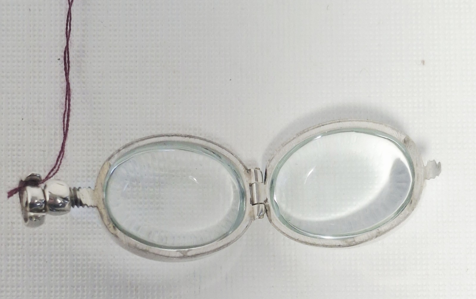 Clear Photo Locket Pendant Oval Clear Sterling Silver Holds 2 Photos