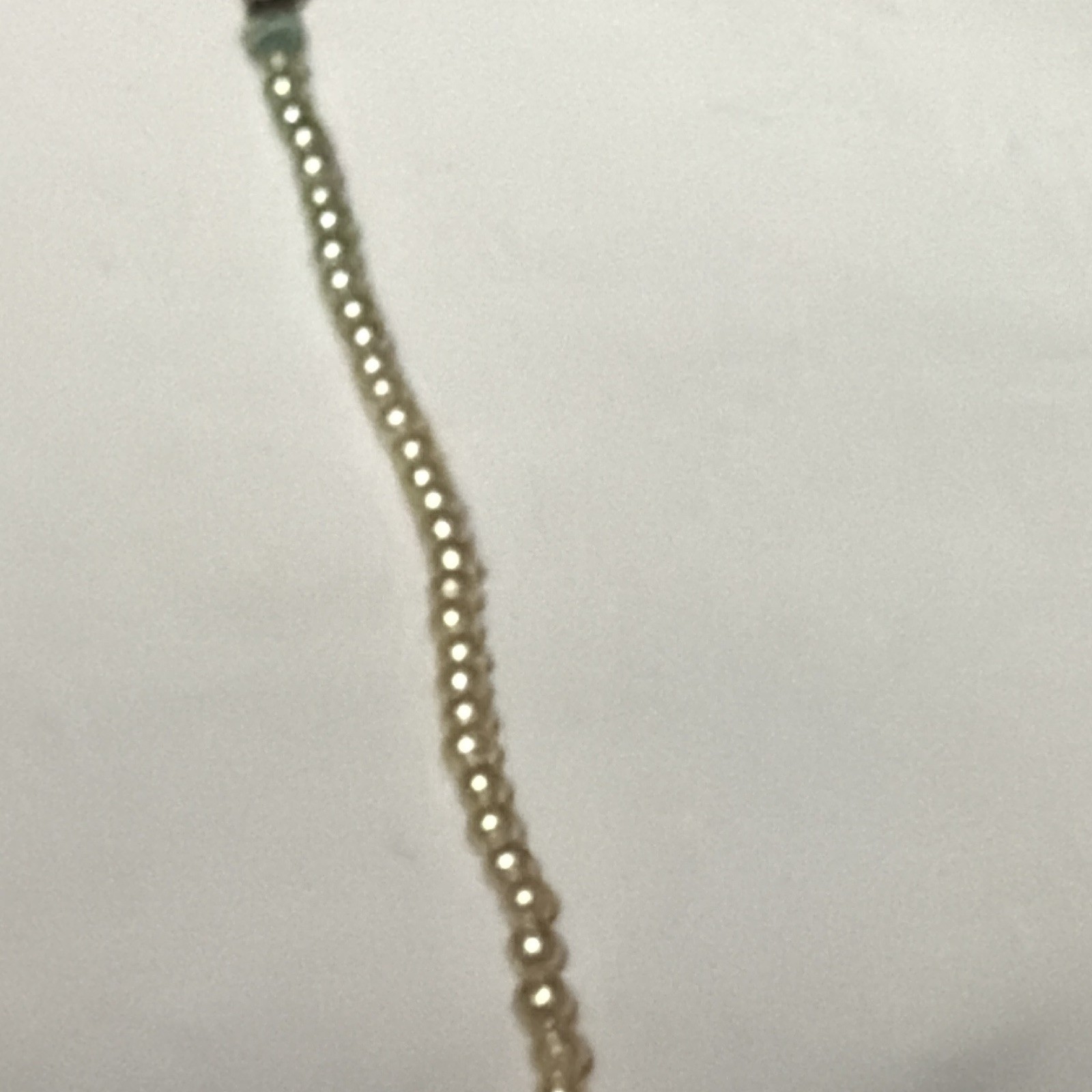 Vintage Deltah Simulated Pearl Necklace Sterling Rhinestone Clasp Original Tag