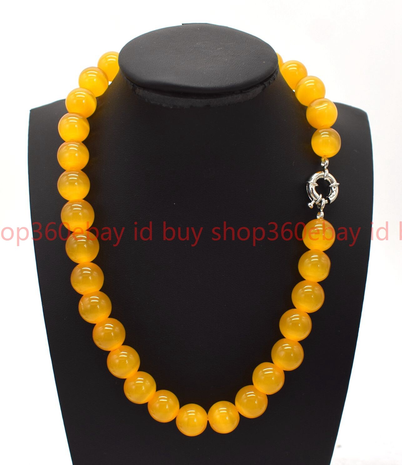 Lovely Natural 8/10/12mm Yellow Cat’s Eye Gemstone Round Beads Necklace 16-28in