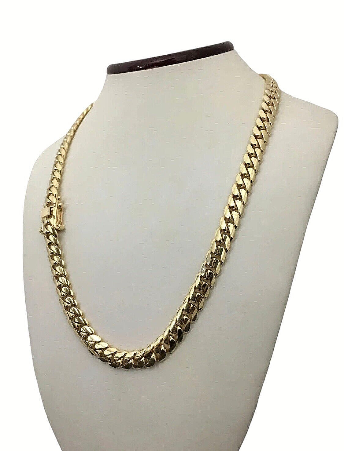 Real 14k Solid Yellow Gold 9mm Miami Cuban Link Chain Necklace 24″ 112 Grams