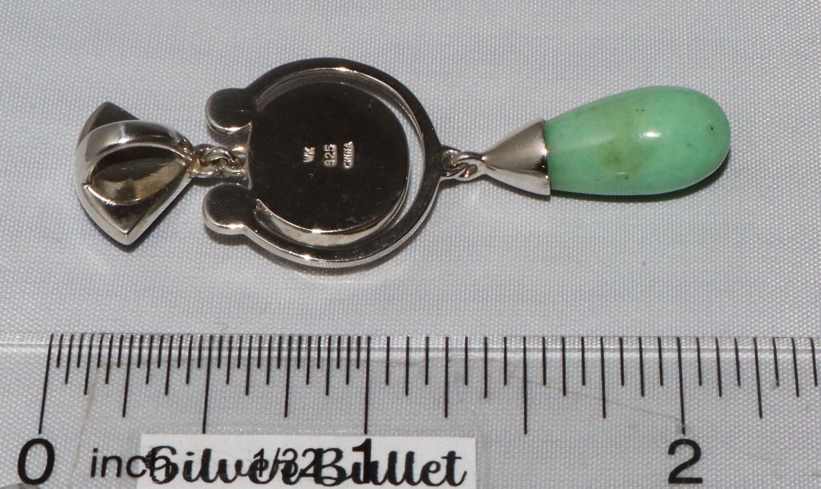 Whitney Kelly WK 925 Silver Lapis, Opal, Lace Agate & Chrysoprase Dangle Pendant