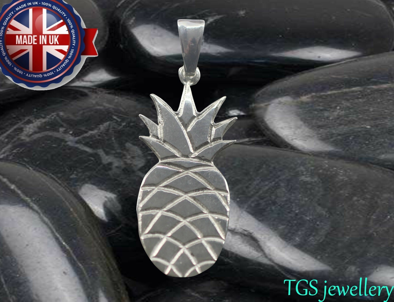 Silver 925 Pineapple Pendant with or without Chain UK made
