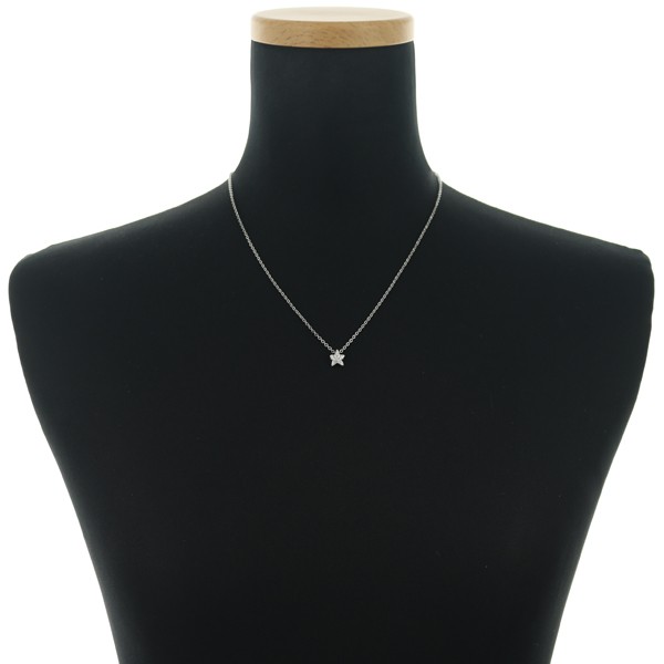 Diamond 0.12ct Paved Star Pendant 18K 750 White Gold