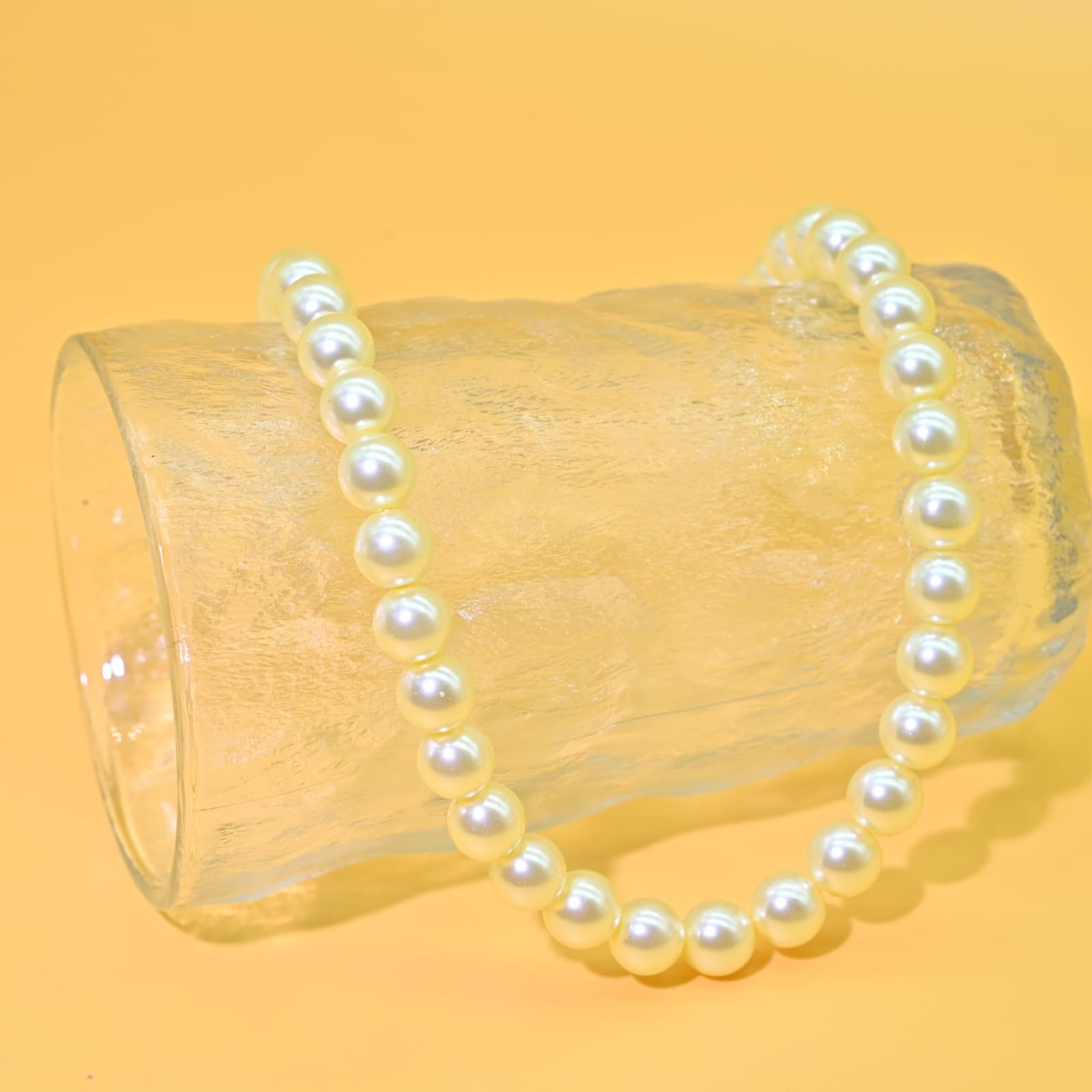 Colorful Mood Choker Baroque Bead Imitation Pearls Necklace, Women, Adults – 09