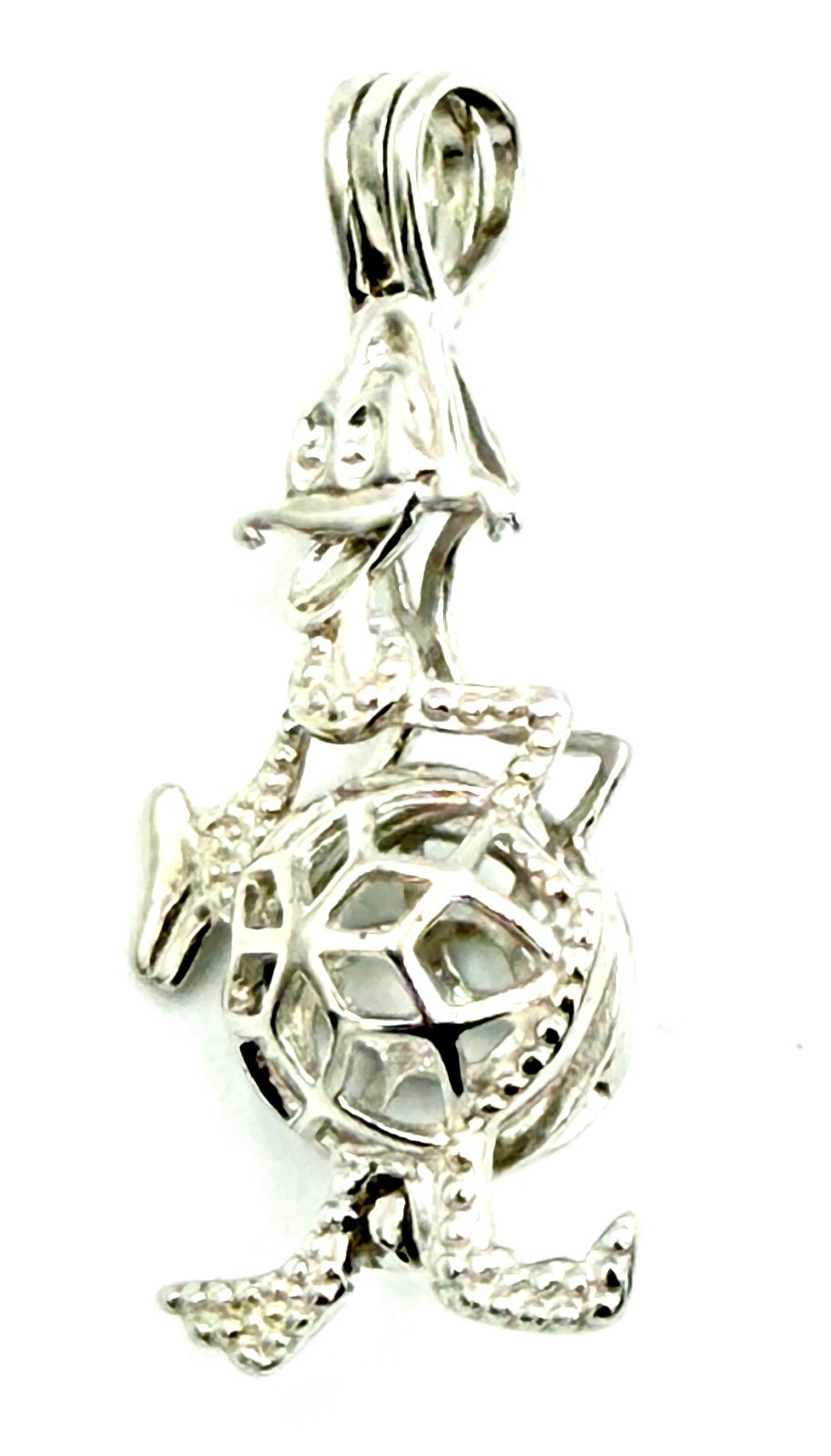 Sterling Silver Pearl Cage Pendant for Necklace Bracelet Nature Animals Insects