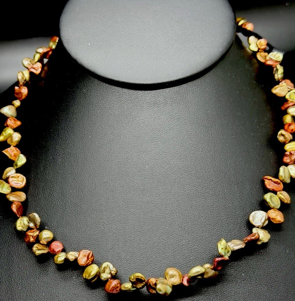 Honora Keshi Pearl Multi Color 17” Necklace New In Box