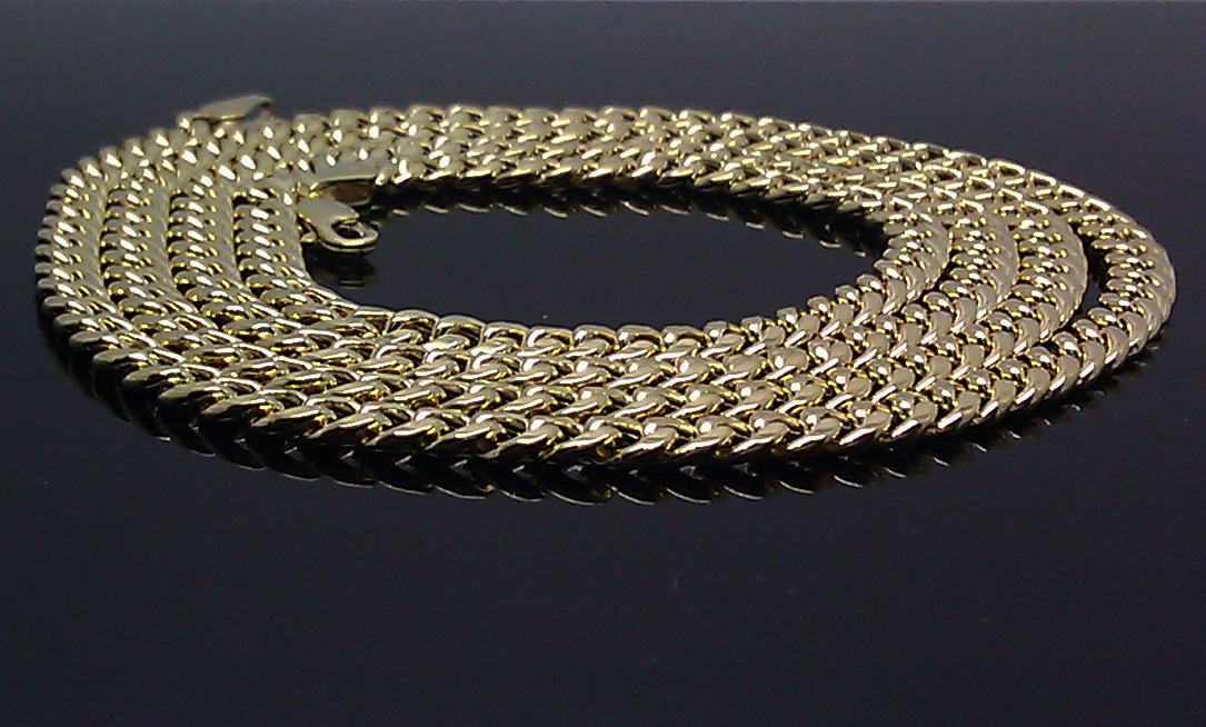 Real 10K Gold Chain Men women Miami Cuban Link Necklace 28″ 5mm lobster STRONG