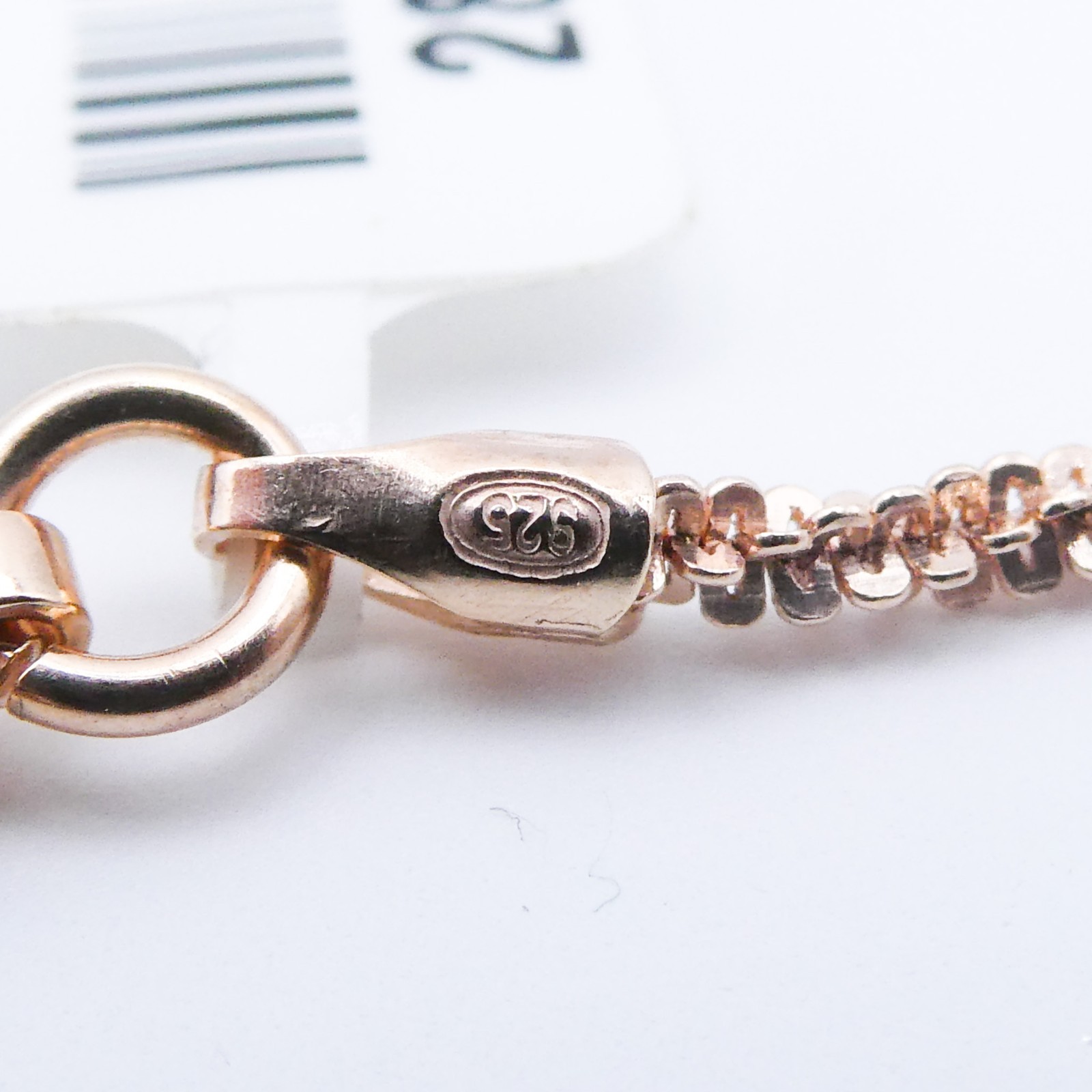 Rose Gold Over Sterling Silver Twisted Confetti 24″ Chain Necklace Stackable