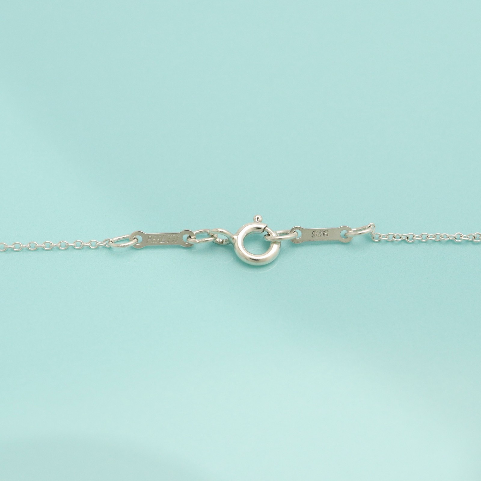Tiffany & Co. Elsa Peretti 16mm Open Heart Pendant Necklace 16.1″ Silver 925