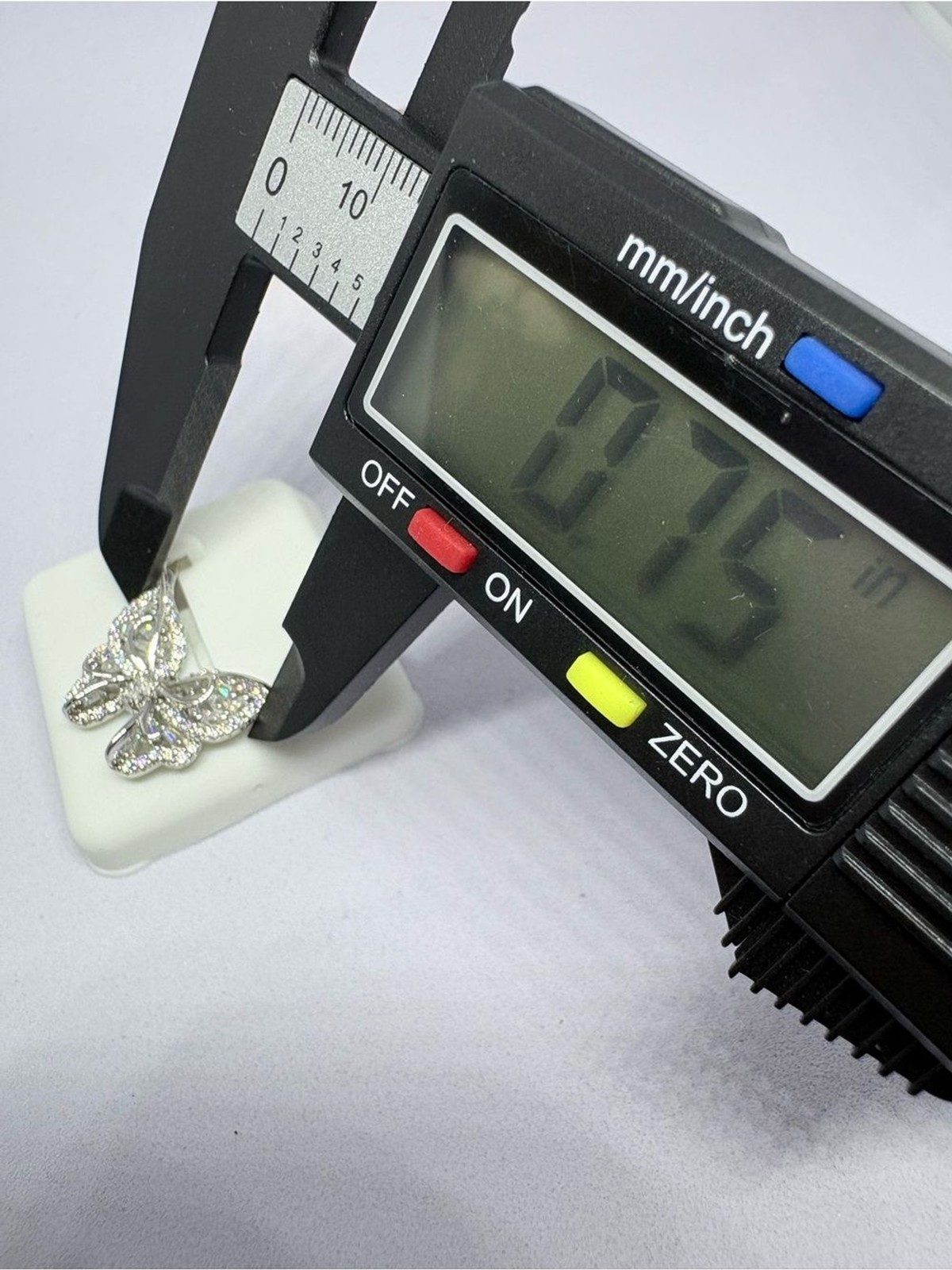 Sterling Silver 1.50CTW Moissanite Butterfly Pendant