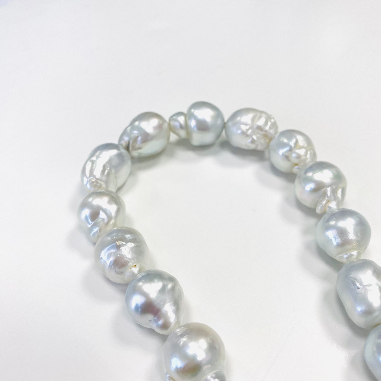 White South Sea Pearl Necklace Loose Strand 12mm to 19mm Large Baroque Pearls