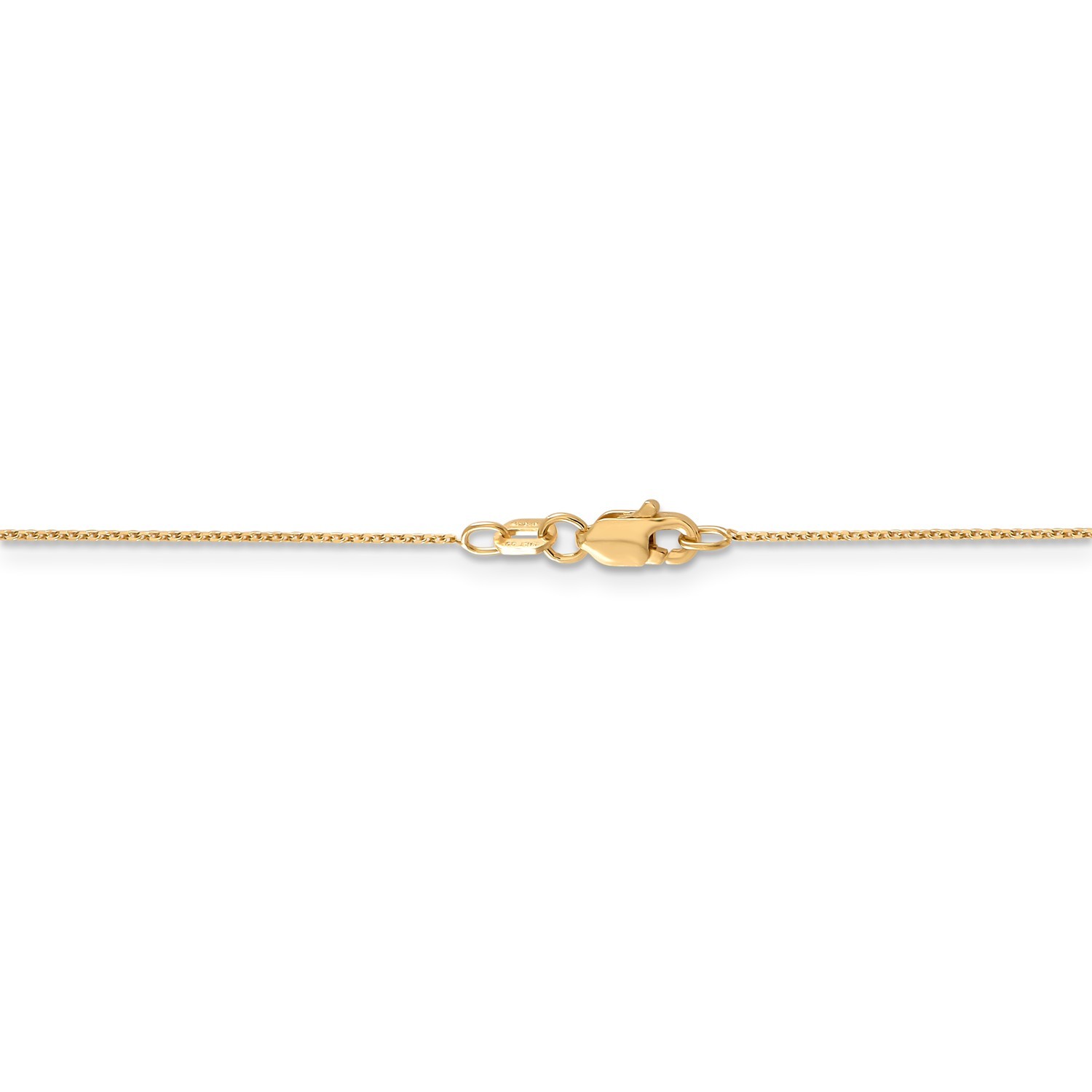 14k Yellow Gold 0.65mm Diamond Cut Solid Cable Chain w/ Lobster Clasp 16″ – 24″