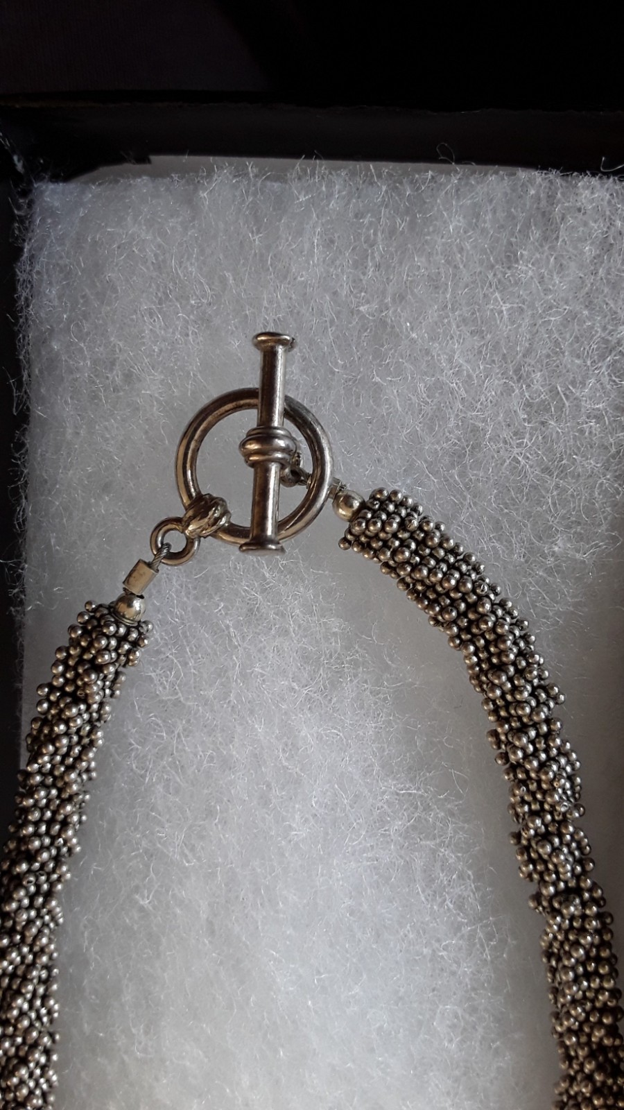 Elegant 16″ Sterling Silver Bead Necklace with Pearls and 14K Yellow Gold