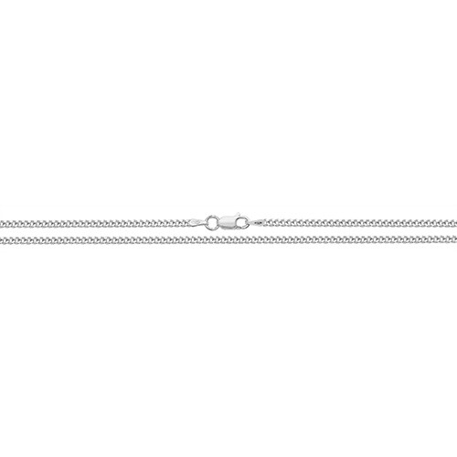 Sterling 925 Silver Fine Curb Chain Pendant Necklace Chain 16″-24″ 2mm Width 1.1