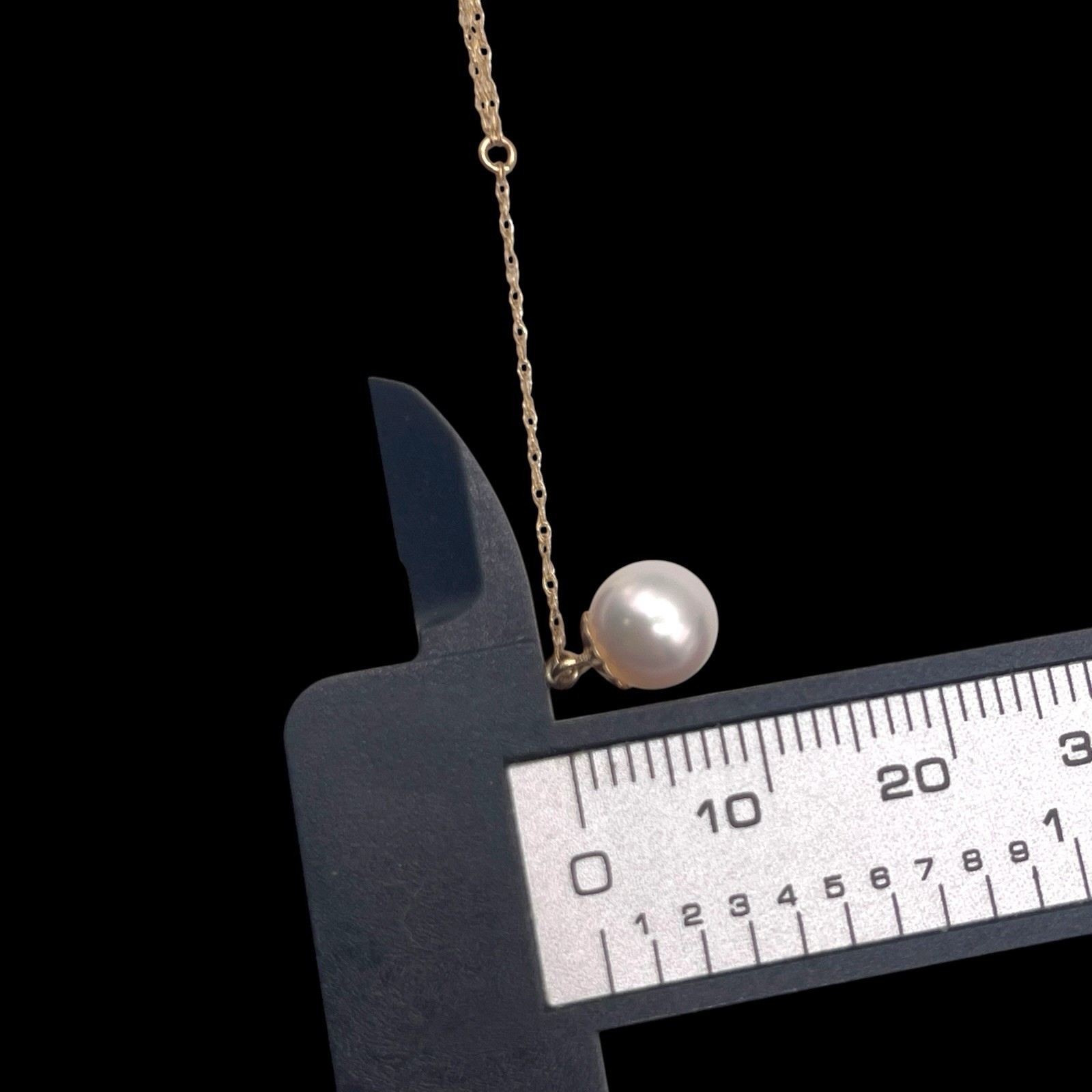Designer RCI 14K Yellow Gold with a Pearl Y Drop Style Necklace