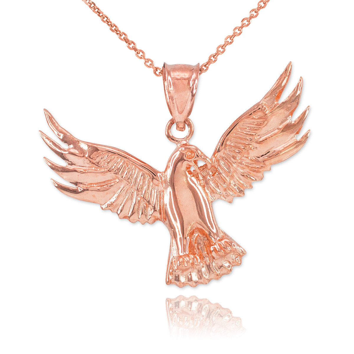 Gold Falcon Pendant Necklace(Available in Yellow /Rose/White Gold)