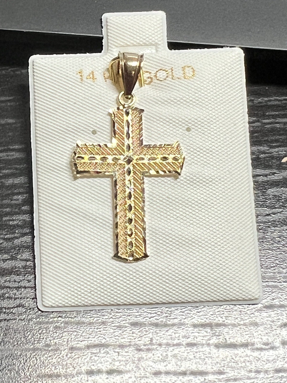 New Gold 14k Cross Pendant Charm Yellow Gold (1.6 gr )