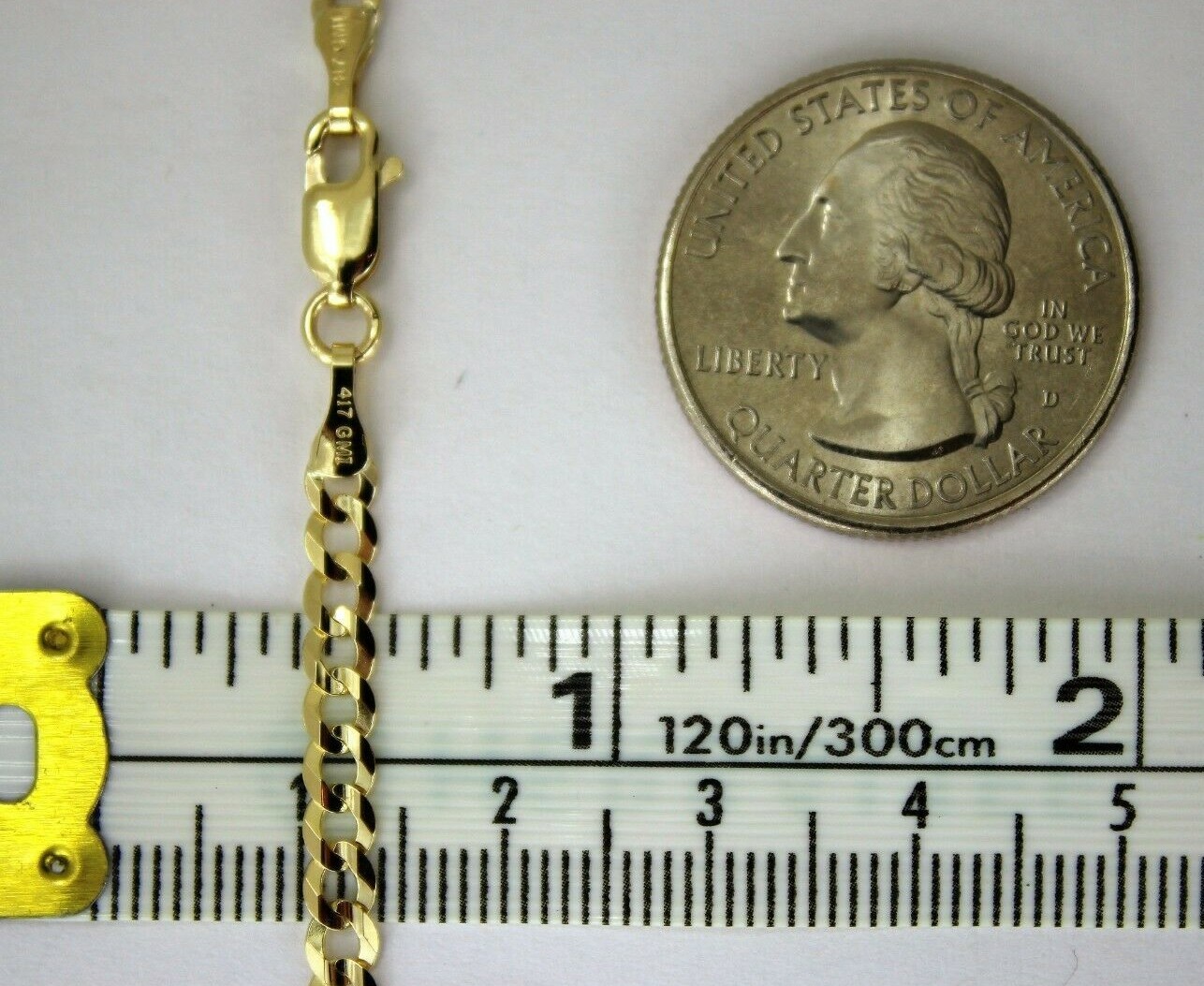 10K Solid Gold Cuban Link Necklace Chain Bracelet for Men Women 3mm~14mm 7″~30″