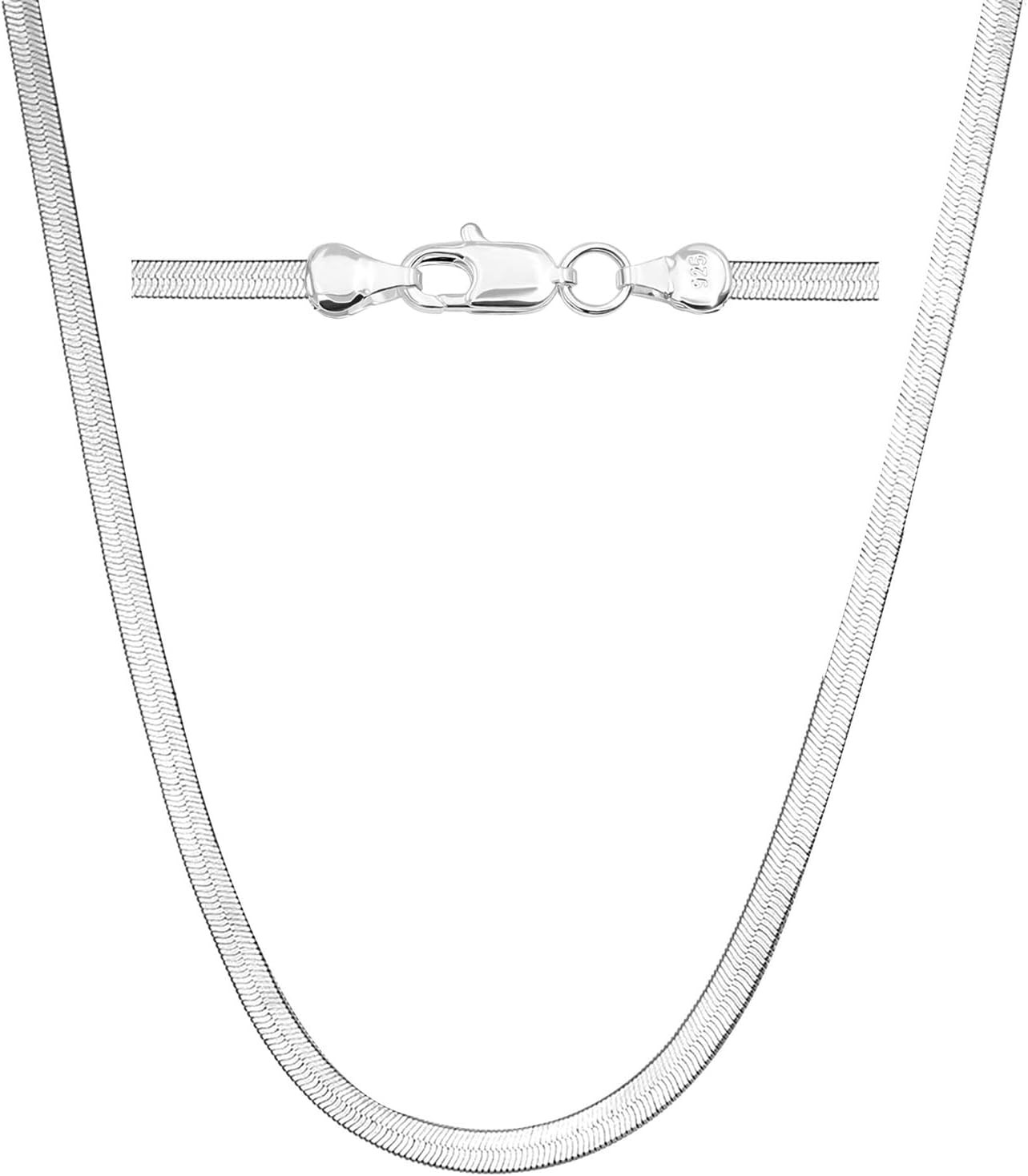 925 Sterling Silver Chain Necklace for Women 16-24 Inch Silver Jewelry Gift