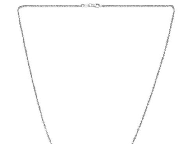 Platinum Diamond Cut Square Wheat Link Chain Necklace 1.4 mm 20″ 6.6 Grams